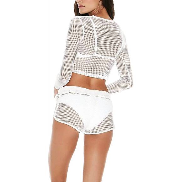 NEW LAUNDRY BY SHELLI SEGAL low rise seamless fit bottom runner short mesh botto - Picture 2 of 2